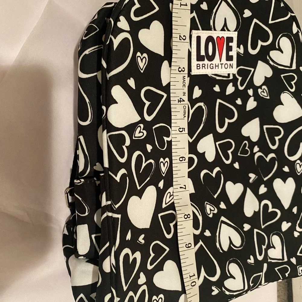❤️ Love Brighton Black and White Heart Backpack❤️ - Picture 5 of 8